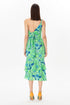 Single Strap Floral Pattern Midi Dress